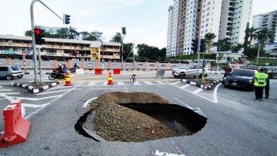 Photo of 新港现巨洞路段被封锁 暂未确定塌陷主因