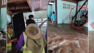 Photo of 洪水涌入泰南住宅 有人急搬家具图保财物  有人救不及家具棄家保命