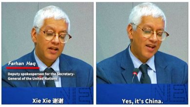 Photo of 【视频】感激中国缴清会费 联合国发言人中文说谢谢
