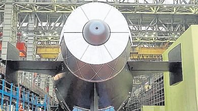 Photo of 可塔载“海神”潜航器 俄新核动力潜艇出坞