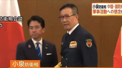 Photo of 中国防长董军与日本防卫相小泉进次郎吉隆坡会谈