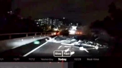 Photo of 罗里抛锚 施援者设警示牌 竟酿4车连环撞