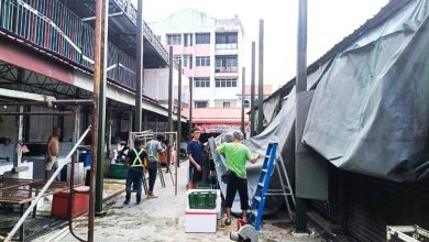 Photo of 槟安顺路巴刹装屋顶 工程进度顺利