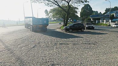 Photo of 士乃旧收费站U转路段 周一10am起修补坑洞