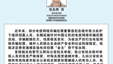 Photo of 中国公安部公开通缉 100电诈金主和骨干