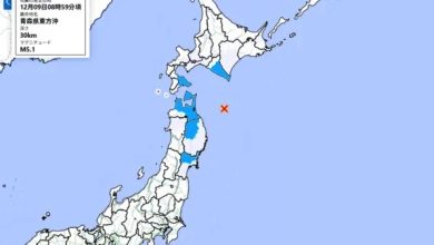 Photo of 未发海啸警报 日本青森县外海5.1级地震