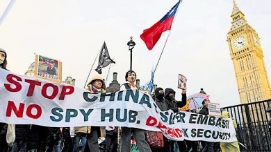 Photo of 英3000人游行 反对中国超级大使馆