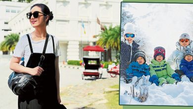 Photo of 胡杏儿举家吉林滑雪 杨千嬅私游槟城避寒