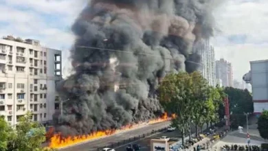 Photo of 中国广州地铁站外货车自燃 骇人景象曝光