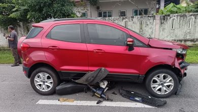 Photo of 连同摩多卡车底 骑士车轮下生还