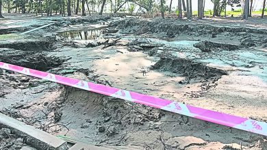 Photo of 哥罗乐公园坍塌封区 东北季风后才能维修
