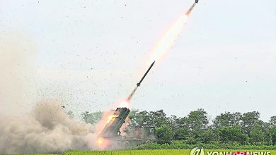 Photo of 朝向西部海域发射火箭炮弹