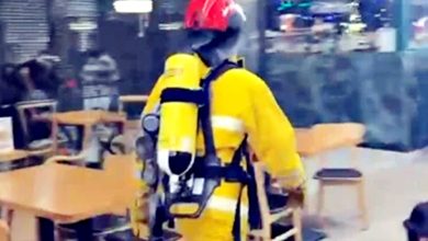 Photo of 餐厅起火冒烟  谷中城警铃大作