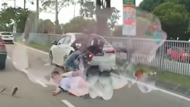 Photo of 过马路遭摩多撞 学生不走天桥惹议