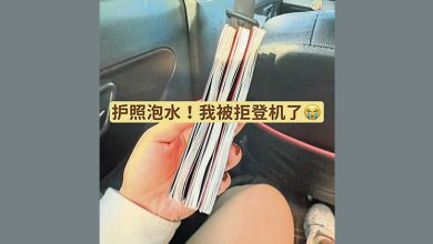 Photo of 护照泡过水被拒登机 女子申诉补办流程繁琐