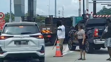 Photo of 收费站前 男子持棍吓车主 车主报警 警开檔追缉2男