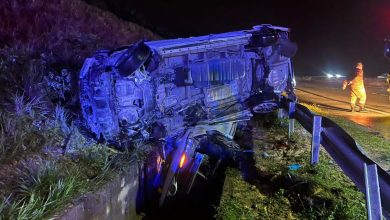 Photo of 雨天连环撞夺命 19岁女生抛出车外身亡