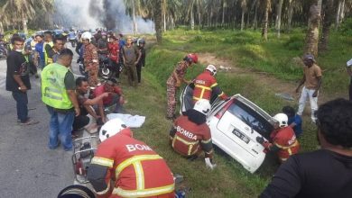 Photo of 3父子车祸惨死 遗孀悲恸: 接我下班竟成永别
