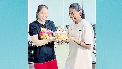 Photo of 陈康乐温馨送蛋糕 蒂娜喜迎28岁生日