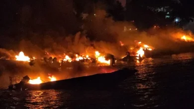 Photo of 火海吞噬码头 普吉20多艘快艇化灰