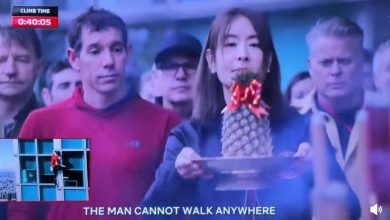 Photo of 霍诺德攀登台北101前看董事长端黄梨　“困惑表情”画面疯传