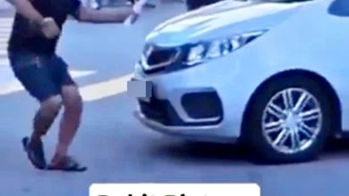 Photo of 男子闹市路中砸车 警接投报开档查