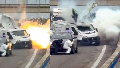 Photo of 偽装警察封锁国道 8蒙面匪抢运钞车