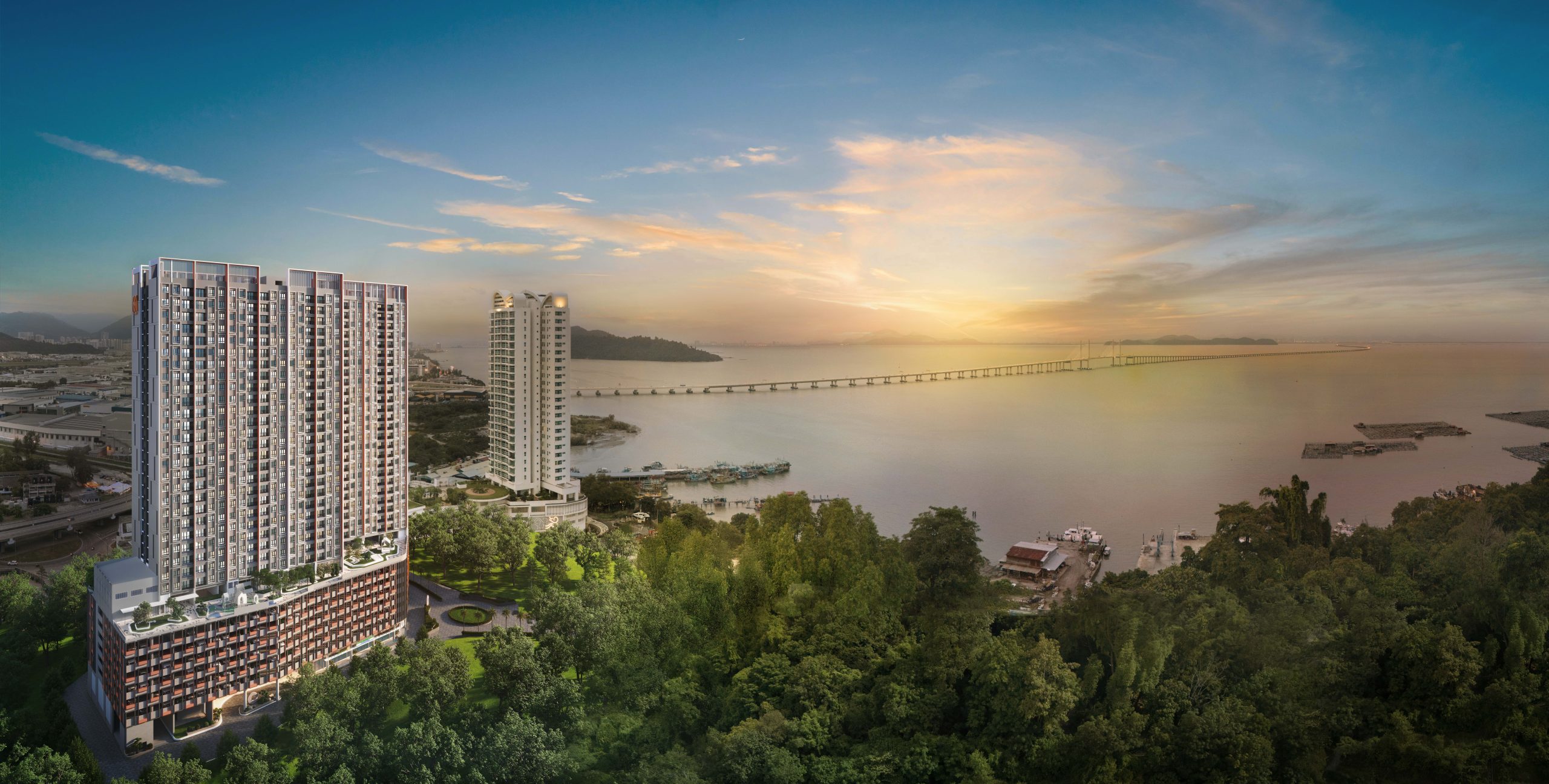 M Zenni海景服务式公寓,坐落於檳岛峇都茅(Batu Maung)黄金地段,尽览南部海岸线的迷人景色,完美延续马星项目一贯的非凡魅力与卓越格调。
