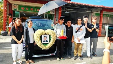 Photo of 中二生坠涵亡〡赖永棋举殡 灵车绕校园道别