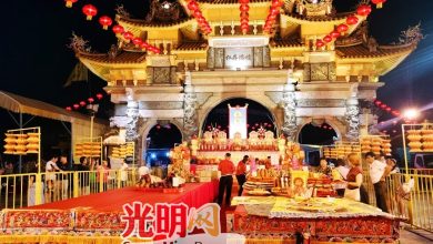 Photo of 北海斗母宫集体拜天公 数百居民拎供品到场