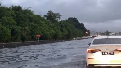 Photo of 大雨致南北大道闪电水灾塞车      游子或来不及返乡吃团圆饭