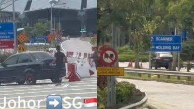 Photo of 走错车道拒U转 嚣张司机猛撞栏杆逃往狮城