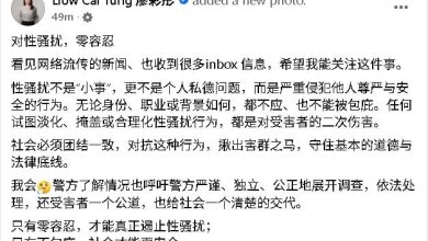 Photo of 司机向乘客伸手 廖彩彤吁警方公正调查 须给社会清楚交代
