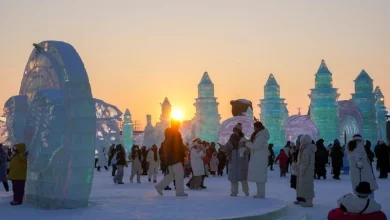 Photo of 气温骤然升高 冰雪融化 哈尔滨冰雪大世界提早闭园