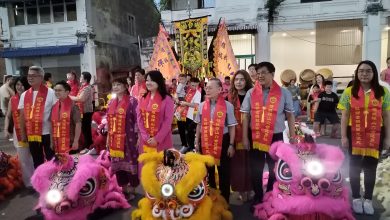 Photo of 槟禅山六合健身社龙狮点睛仪式 林慧英报效6千元LED祥龙