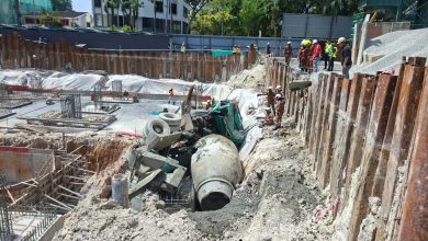 Photo of 槟城医院工地意外 搅拌车坠15尺深坑 司机丧命