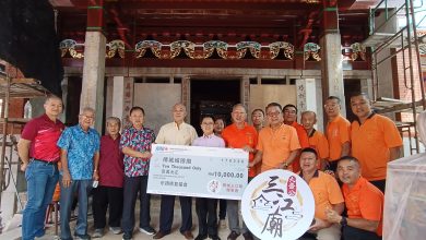 Photo of 三江庙2万捐城隍庙 骆南胜也捐助盼抛砖引玉