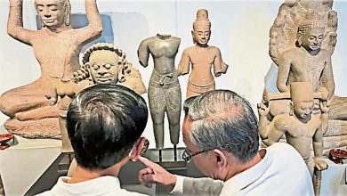 Photo of 一度流落英国 柬迎回74件高棉文物