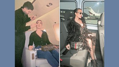 Photo of 乔治娜赴米兰看时装秀 晒机上化妆美照