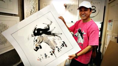 Photo of 福建歌王黄一飞 画骏马报春晖