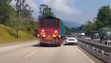 Photo of 南北大道打巴路段 罗里强挤轿车
