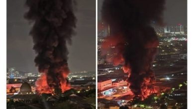Photo of 蕉赖再也工业区大火 消拯员连夜灌救