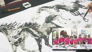 Photo of 【骏马贺岁四之四】檳城水墨画协会 8画家画《八骏迎春》迎马年