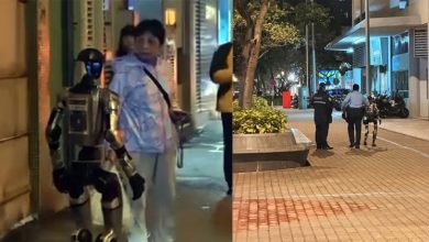 Photo of 吓坏老妇送院  机器人被警员“拘捕”