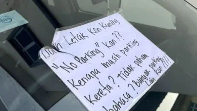 Photo of 移开交通锥停车 女子遭贴纸警告引热议
