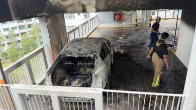Photo of 停车场顶层汽车起火 传数爆炸声