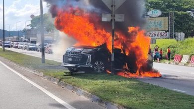 Photo of 休旅车撞货柜罗里起火 2司机及时逃生