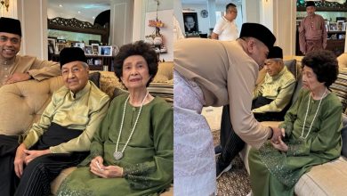 Photo of 敦马夫妇绿装庆开斋 网民: 看到他健康就放心了