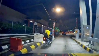 Photo of 摩多骑士蹭过路费 司机受促提防