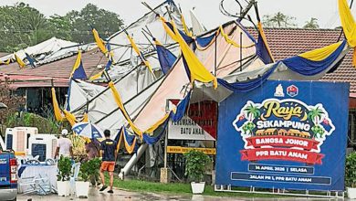 Photo of PPR庆开斋帐篷被暴风捲起 击损10屋顶1居民脚伤